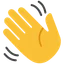 Waving hand emoji